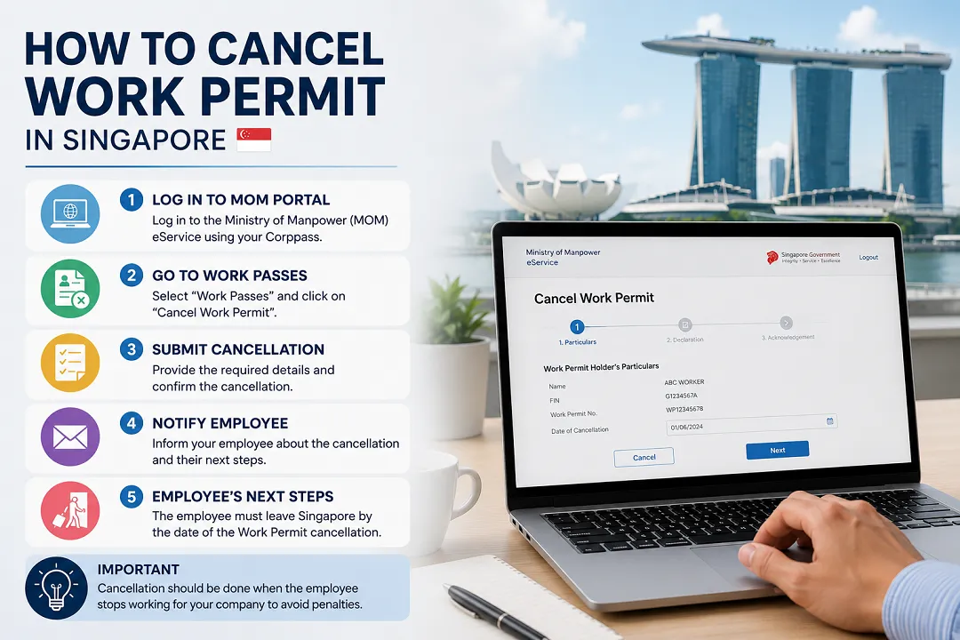 How To Cancel Work Permit in Singapore